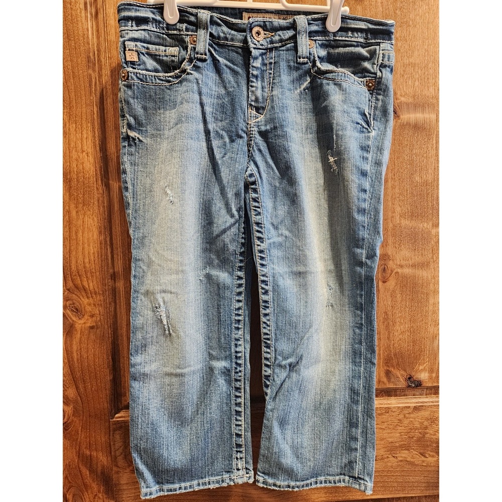 Big Star Maddie Capri Jeans Women's 28 Blue Med Wash